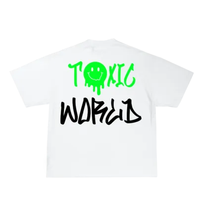 REFFLEKT Toxic World biele tričko oversize
