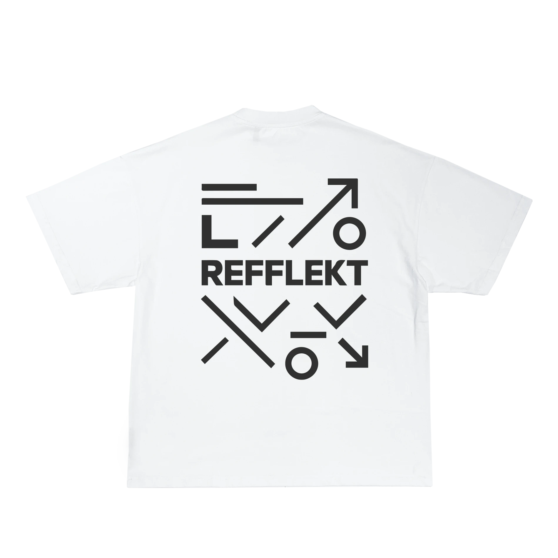 REFFLEKT biele Reflexné tričko Oversize DESIGN 04 zadná strana