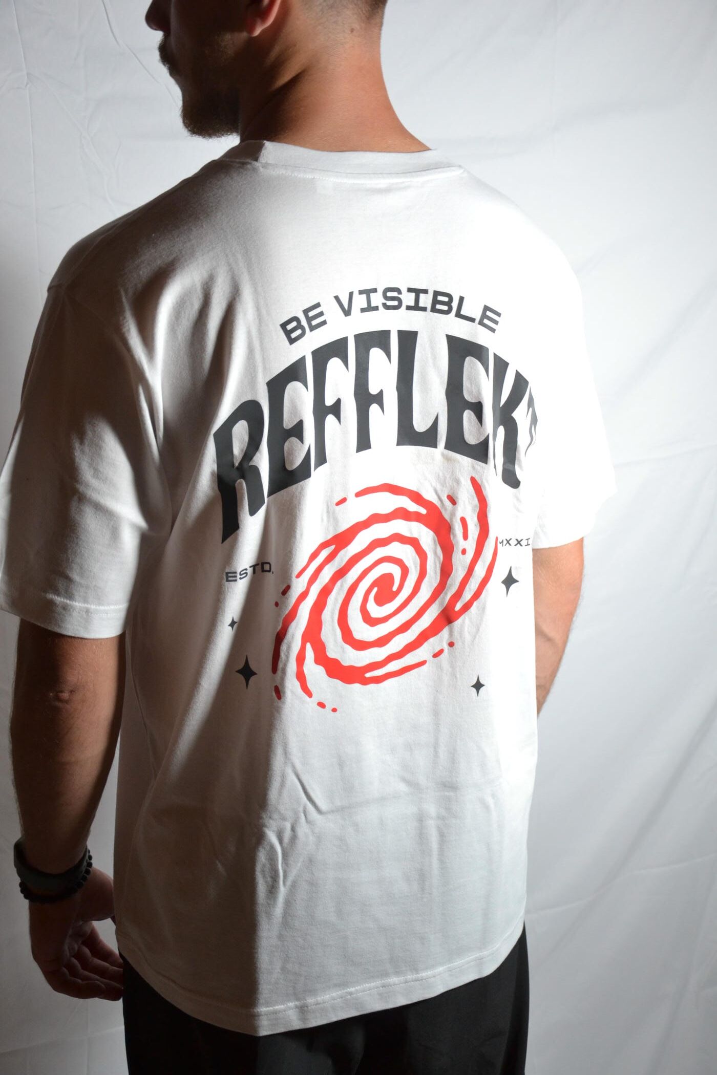 REFFLEKT reflexné tričko oversize design 06 back